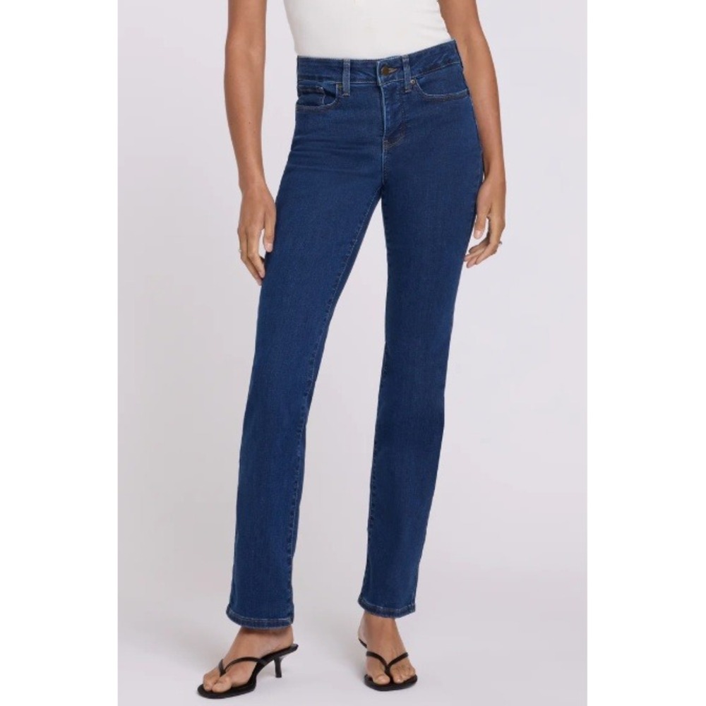 NYDJ Marilyn‎ Straight Jeans High Rise Stretch Denim Medium Wash Size 12